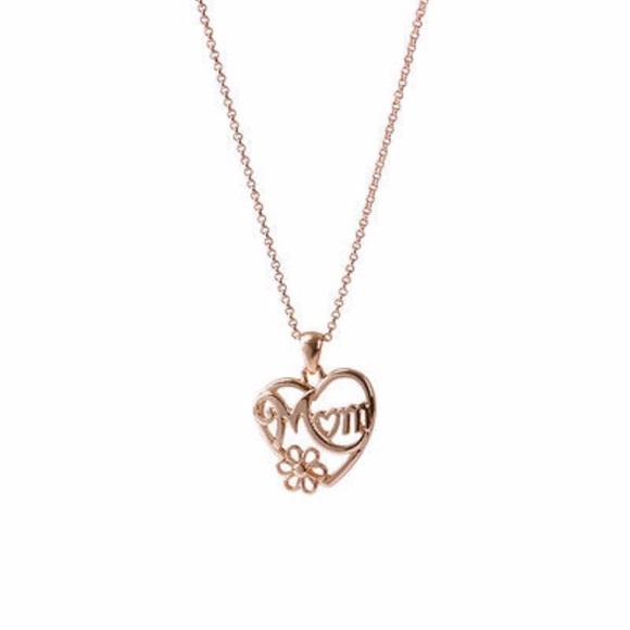🔥 Clearance 🔥 Heart-Shaped Gold Color 'Mom' Pendant Necklace - Picture 4 of 8